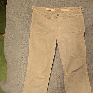 Pilcro and the Letterpress Green Skinny Pants Corduroy